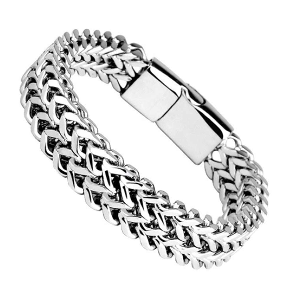 BRAIDED SILVER BRACELET