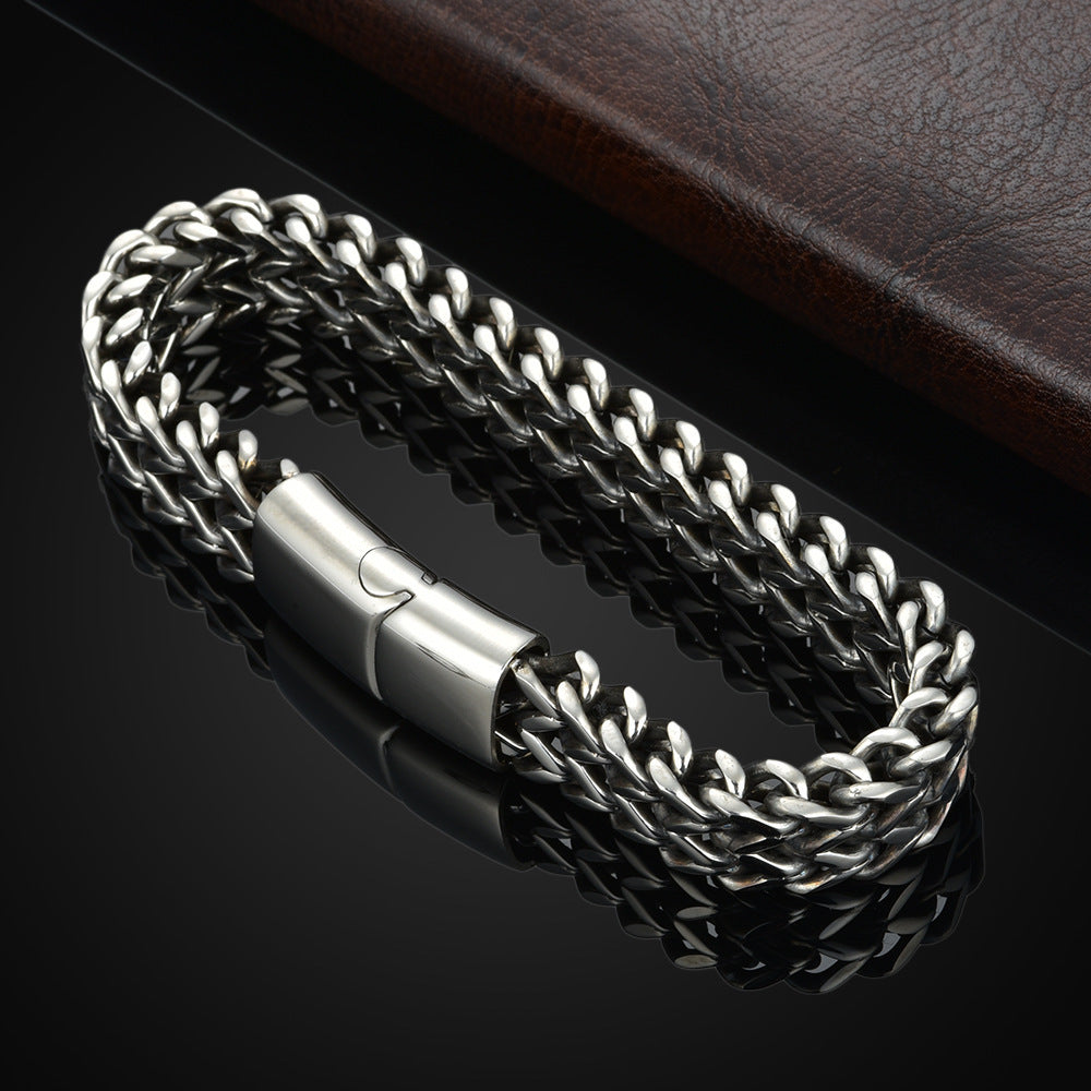 BRAIDED SILVER BRACELET
